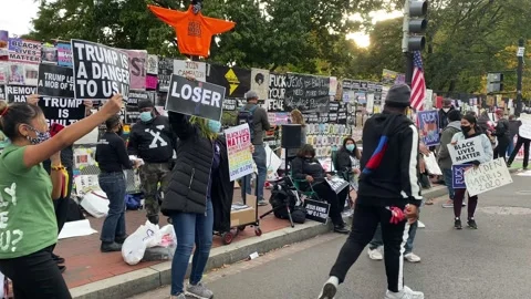 Election Day protest in Washington, DC Stock Footage 142489892