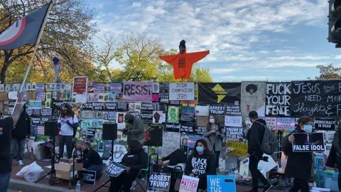 Election Day protest in Washington, DC Stock Footage 142489899