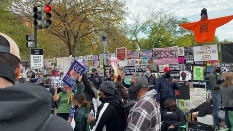 Election Day protest in Washington, DC Stock Footage 142489925