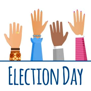Election day vector banner concept. Voting, make your choice flyer template. Stock Illustration