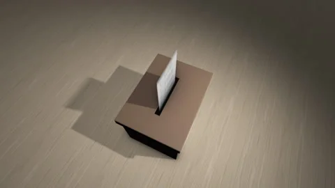 Election day - votes being cast into ballot box Video stock 136815565