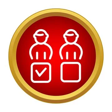 Election day voting choice selecting candidate icon Stock Illustration