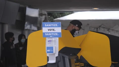 Election Day Voting At Dodger Stadium Stock Footage 142522662