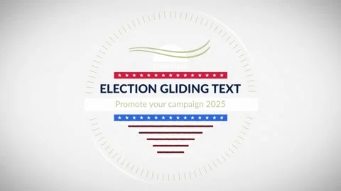 ELECTION GLIDING TEXT Modèle After Effects