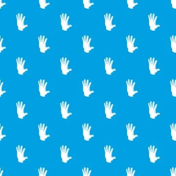 Election greeting hand pattern vector seamless blue Stock Illustration