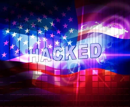 Election Hacking Russian Espionage Attacks 3d Illustration Stock Illustration