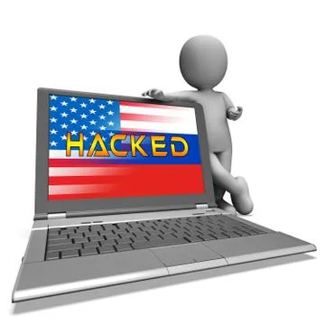 Election Hacking Russian Espionage Attacks 3d Illustration Stock Illustration