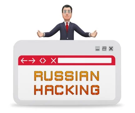 Election Hacking Russian Espionage Attacks 3d Illustration Stock Illustration