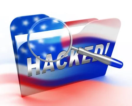 Election Hacking Russian Espionage Attacks 3d Illustration Stock Illustration