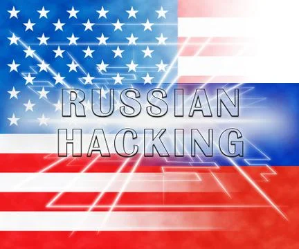 Election Hacking Russian Espionage Attacks 3d Illustration Illustrazione stock