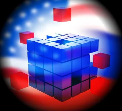 Election Hacking Russian Espionage Attacks 3d Illustration Stock Illustration