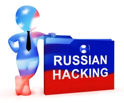 Election Hacking Russian Espionage Attacks 3d Illustration Stock Illustration