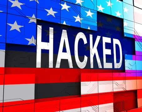 Election Hacking Russian Espionage Attacks 3d Illustration Stock Illustration