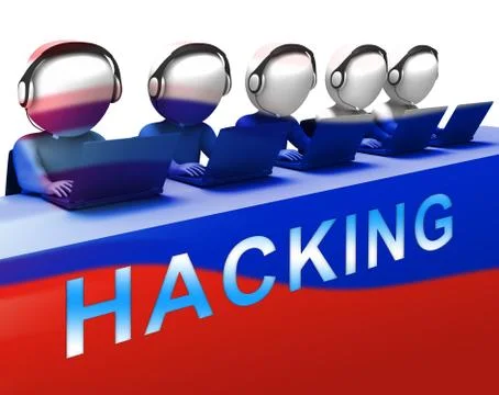 Election Hacking Russian Espionage Attacks 3d Illustration Stock Illustration