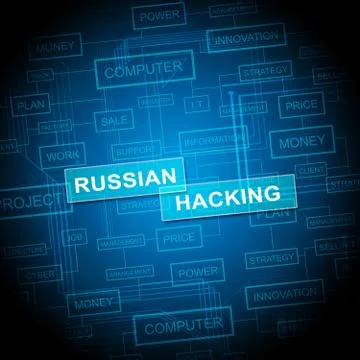 Election Hacking Russian Espionage Attacks 2d Illustration Stock Illustration