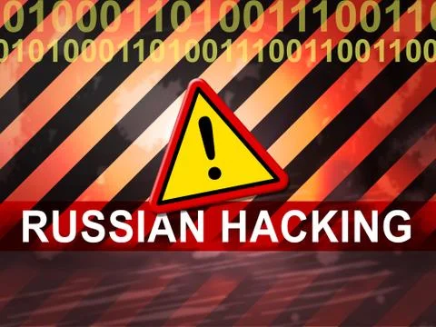 Election Hacking Russian Espionage Attacks 2d Illustration Stock Illustration