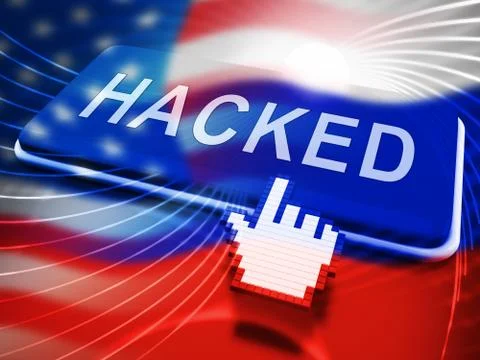 Election Hacking Russian Espionage Attacks 3d Illustration Stock Illustration