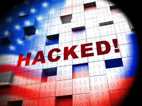 Election Hacking Russian Espionage Attacks 3d Illustration Stock Illustration