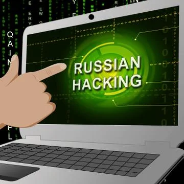 Election Hacking Russian Espionage Attacks 3d Illustration Stock Illustration