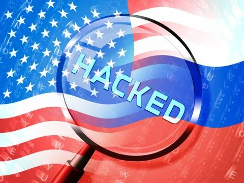 Election Hacking Russian Espionage Attacks 3d Illustration Stock Illustration