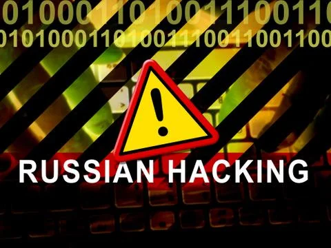 Election Hacking Russian Espionage Attacks 2d Illustration Stock Illustration
