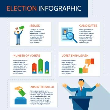 Election Infographic Set Stock Illustration