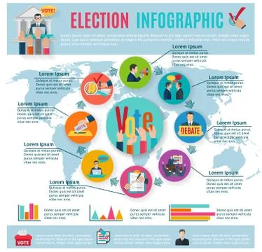 Election Infographics Set Stock Illustration