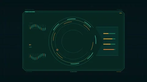 Election Intelligence Data Screen HUD Seamless Loop Stock Footage 342256080