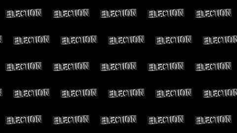 Election kinetic Typography Animation, White Pattern Echo Motion Video stock 201446410