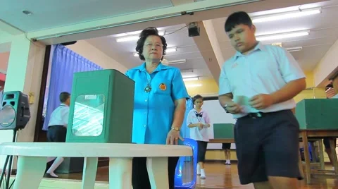 Election Leader Student in Elementary school, Students vote Stock Footage 50305271