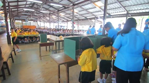 Election Leader Student in Elementary school, Students vote Stock Footage 50669836