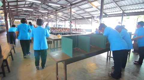 Election Leader Student in Elementary school, Students vote Stock Footage 50671801