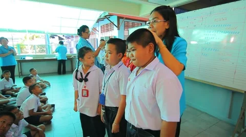 Election Leader Student in Elementary school, Students Recommend Stock Footage 50756109