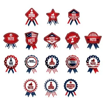 Election Medals Stock Illustration