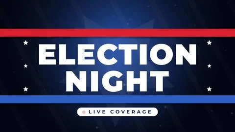 Election Night Broadcast Graphic Stock Illustration