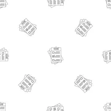 Election paper pattern seamless vector Stock Illustration