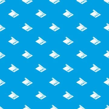 Election paper pattern vector seamless blue 库存插图