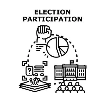 Election participation concept vector icon illustration Stock Illustration
