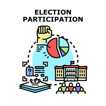 Election participation concept vector icon illustration Stock Illustration