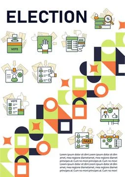 Election process brochure Stock Illustration