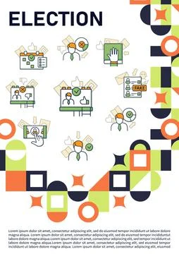Election process brochure Stock Illustration
