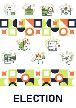 Election process brochure Stock Illustration