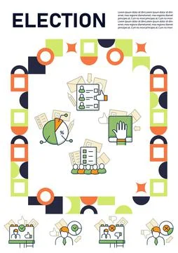 Election process brochure Stock Illustration