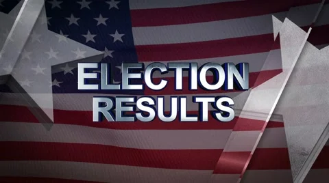 Election Results 3D Motion Graphics With American Flag Background Looping Ani Stock Footage 68692812