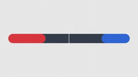 Election Results Race Bars Red and Blue State Animation Alpha Channel 4K 스톡 동영상 341309237