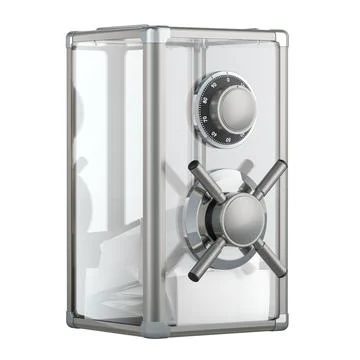 Election security, concept. Election ballot box with safe combination lock .. Stock Illustration