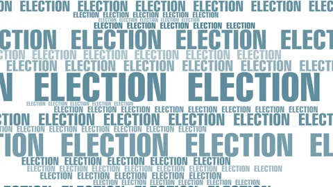 Election text on white background with creative pattern and font presidential Stock Footage 269617064