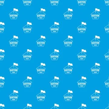 Election today pattern seamless blue Stock Illustration