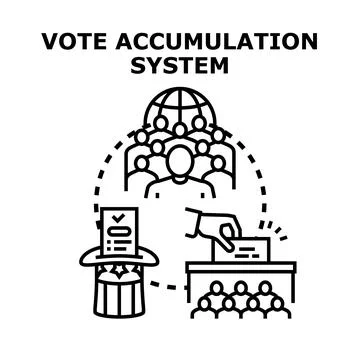 Election vote accumulation system and democratic process Stock Illustration
