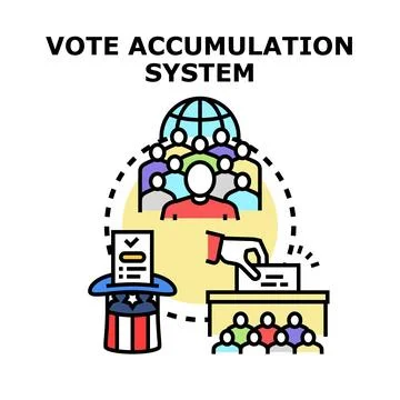 Election vote accumulation system and democratic process Stock Illustration